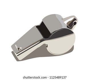 whistle realistic vector illustration isolated