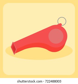 Whistle red icon vector