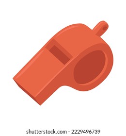 Whistle Red Sign Emoji Icon Illustration. Verweisen Sie auf Vektorsymbol Emoticon Design Clip Art Sign Comic Stil.