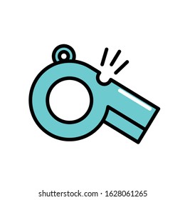 whistle refeere accessory isolated icon vector illustration design