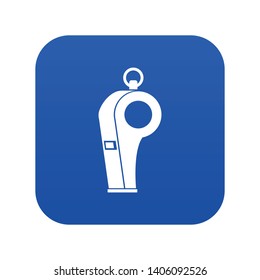 Whistle of refere icon digital blue for any design isolated on white vector illustration