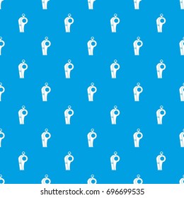 Whistle of refere pattern repeat seamless in blue color for any design. Vector geometric illustration