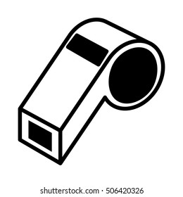 whistle referee isolated icon vector illustration design