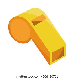 whistle referee isolated icon vector illustration design
