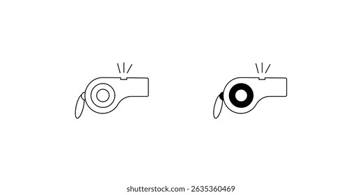 whistle set icon with white background vector stock illustration