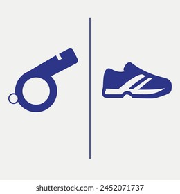 whistle, shoe, icon vector outline
