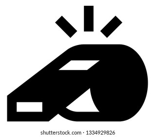 Whistle Signal Toot Vector Icon