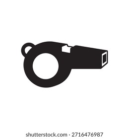Whistle silhouette icon vector flat design