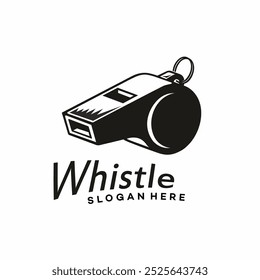 whistle silhouette logo vector template illustration design