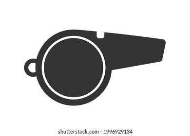 Whistle. Simple icon. Flat style element for graphic design. Vector EPS10 illustration
