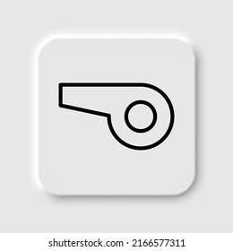 Whistle simple icon vector. Flat design. Neumorphism design.ai