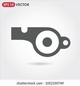 whistle single vector icon on light background