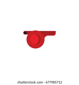 Whistle for the Soccer Game. Vector Illustration.
