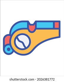 Silbato, sonido totalmente editable icono vector

