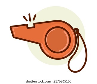 whistle sport equipment icon isolated