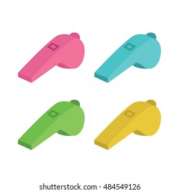 Whistle symbol for download. Vector icons