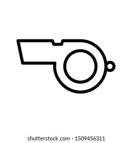 whistle thin line vector icon
