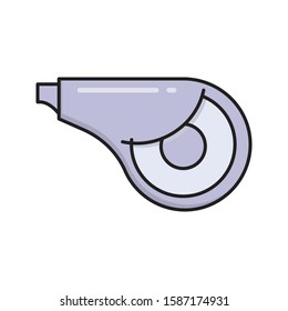 whistle vector flat color icon 