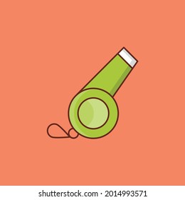 whistle vector flat color icon