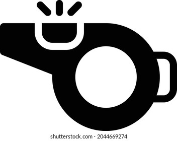 whistle vector glyph flat icon