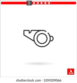 whistle vector icon