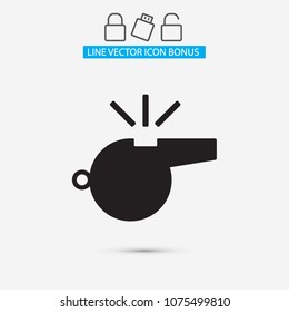 Whistle Vector icon