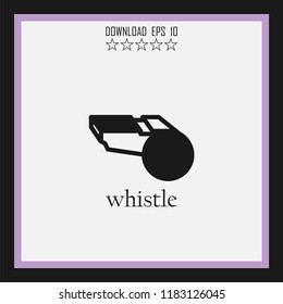 whistle vector icon