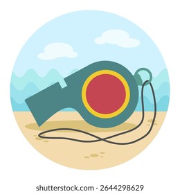 Whistle vector icon. Beach. Summer. Summertime. Vacation, eps 10