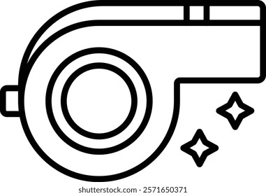 Whistle vector icon. Can be used for printing, mobile and web applications.