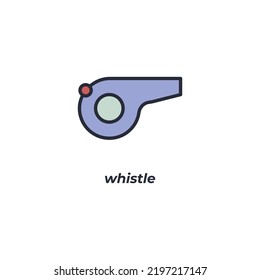 whistle vector icon. Colorful flat design vector illustration. Vector graphics