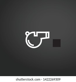 Whistle vector icon. Whistle concept stroke symbol design. Thin graphic elements vector illustration, outline pattern for your web site design, logo, UI. EPS 10.