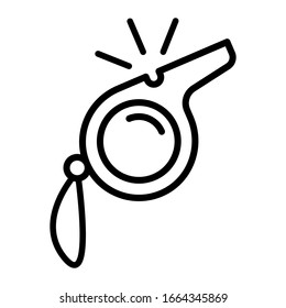 Whistle vector icon. glyph illustration sign. training symbol. trainer logo or mark.