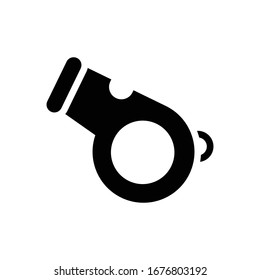 Whistle vector icon glyph style illustration.