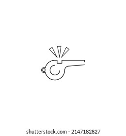 whistle vector icon illustration simple design.
