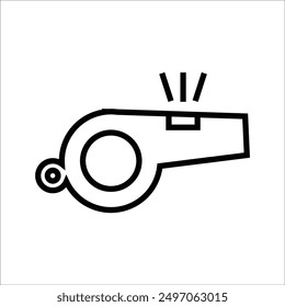 whistle vector icon line template