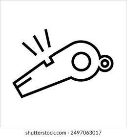 whistle vector icon line template