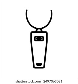 whistle vector icon line template