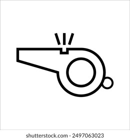 whistle vector icon line template