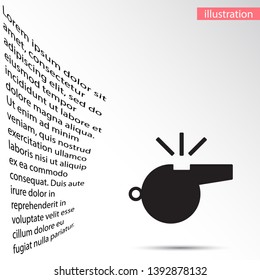 Whistle Vector icon . Lorem Ipsum Illustration design