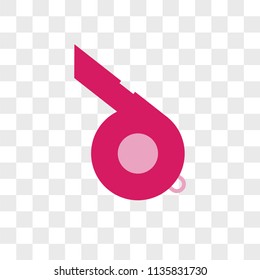 Whistle vector icon on transparent background, Whistle icon