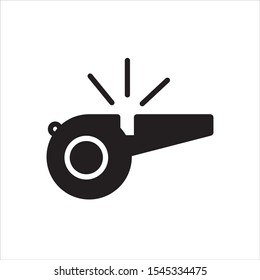 whistle vector icon on a white background