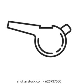 Whistle vector Icon in simple outline style. This icon are perfect for your websites and applications.