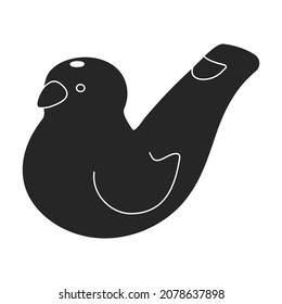 Whistle Vektorsymbol.Schwarze Vektorsymbol einzeln auf weißem Hintergrund.