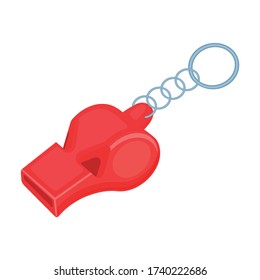 Whistle vector icon.Cartoon vector icon isolated on white background whistle.