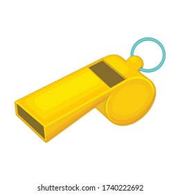 Whistle vector icon.Cartoon vector icon isolated on white background whistle.