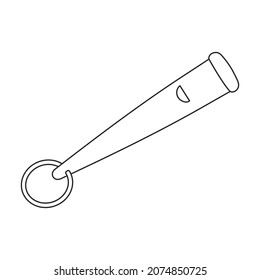 Whistle Vektorsymbol.RahmenVektorsymbol einzeln auf weißem Hintergrund.