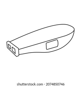 Icono de vector de silbido.Icono de vector de contorno aislado en silbido de fondo blanco.