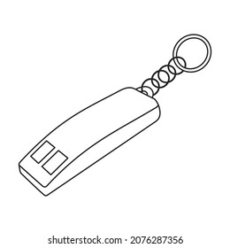 Whistle Vektorsymbol.RahmenVektorsymbol einzeln auf weißem Hintergrund.
