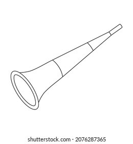 Whistle vector icon.Outline vector icon isolated on white background whistle.