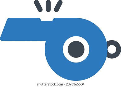 whistle Vector illustration on a transparent background. Premium quality symbols. Glyphs  vector icon for concept and graphic design.